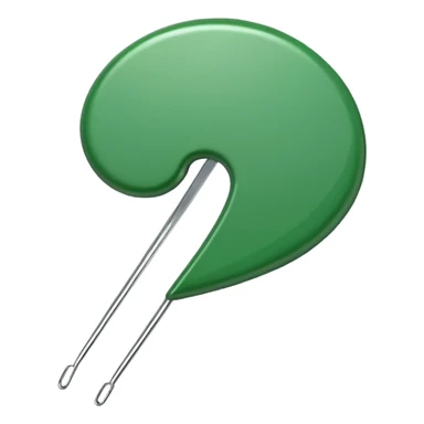 Green hair pin sticker