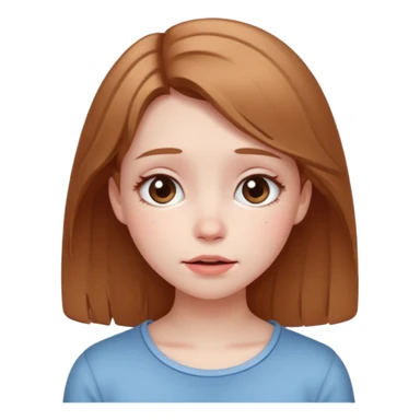 a pretty girl who is embarrassed sticker