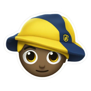 chico con gorro de lana y de color negro y camisa de la boca juniors y color de ppiel amarilla como los emojis de wassap sticker