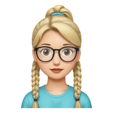 Ponytail Girl with Glasses sticker