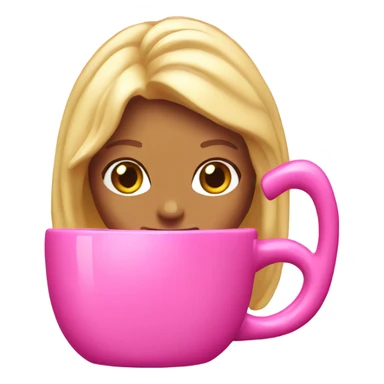 Pink mug with the word Barbie  sticker