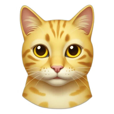 yellow smirking cat with one raised eyebrow sticker