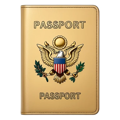 pale gold passport sticker