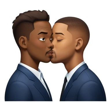chris rock kissing will smith sticker