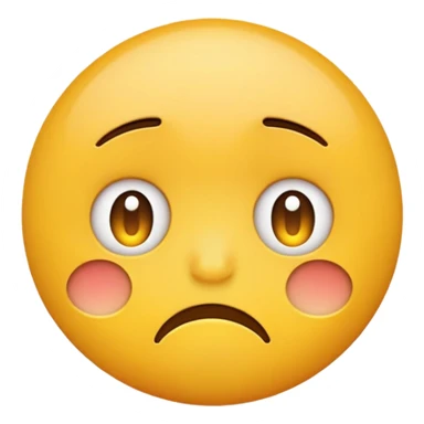 Simple Round Yellow Sad Depressed Peeved Emoji Expression Emoji sticker