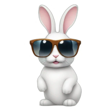 lapin avec des lunette de soleil sticker