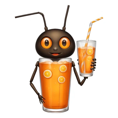 bug drinkig soda sticker