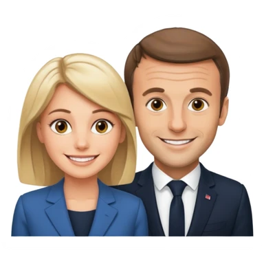 Emmanuel Macron  et Brigitte  sticker