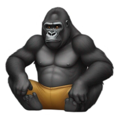 gorilla throwing up his poop sticker