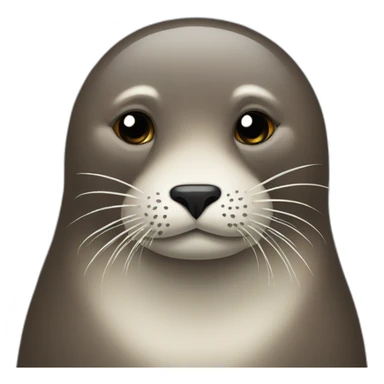 Seal with brown long hair sticker