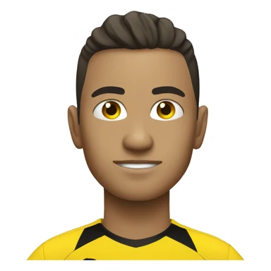 soccer player with yellow and black jersey  sticker