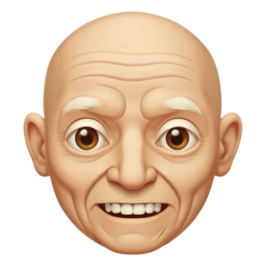 Fat old bald man with missing teeth sticker