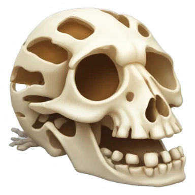 full skeleton dead of a guinea pig  sticker