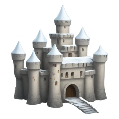 heavy snow-covered castle sticker