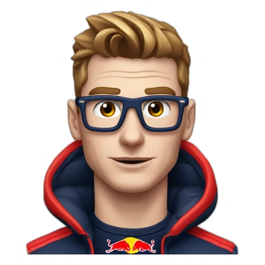Verstappen redbull f1 cross eyed sticker