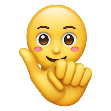 Make an emoji with a finger pointing toward the emoji head. Discord-style. sticker