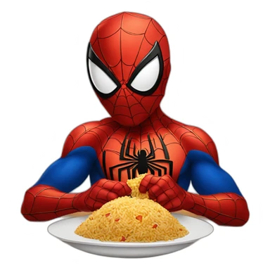 spiderman eating biriyani sticker