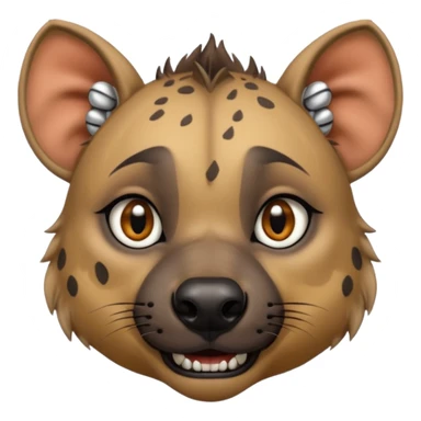 hyena with cheek piercings sticker