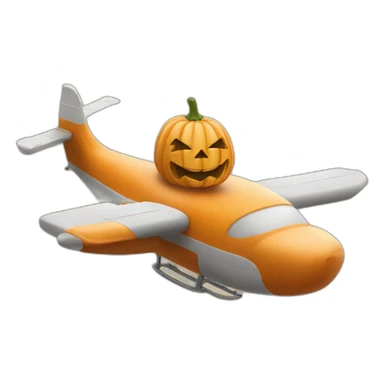 Une citrouille sur un balai volant sticker