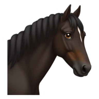 dark brown horse conceited sticker