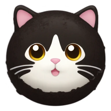 black rice cake mochi cat sticker