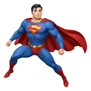 Superman with cape fluttering sticker
