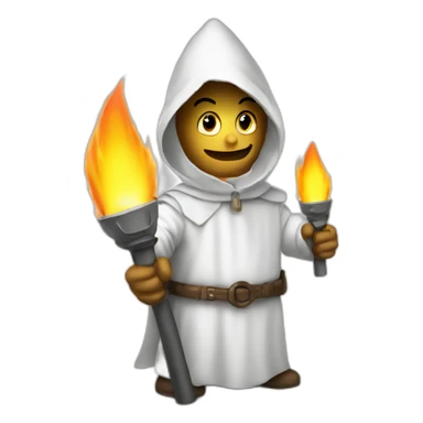 kkk enjoyer with torch sticker