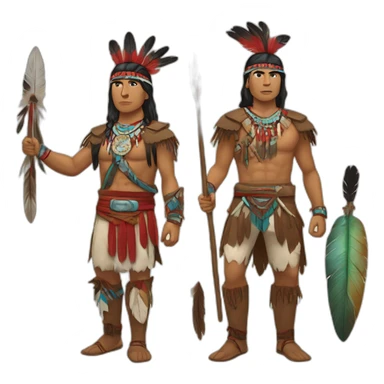 Joseph Brant In a native american outift being a diplomat and a warrior wat the same time sticker