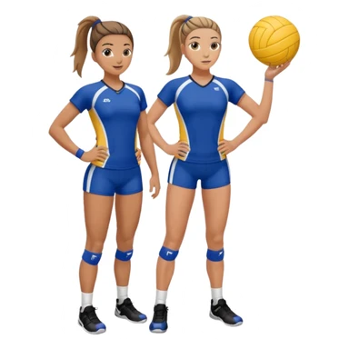 volleyball girl full body sticker