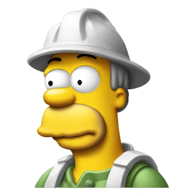 Homer Simpson, déguisé en Mario sticker