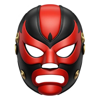 red and black luchador mask sticker