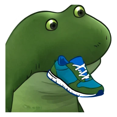 Tiburón con tenis azules sticker