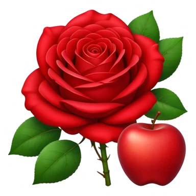rose and apple sticker