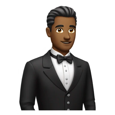 a gentleman with a slick back hair very elegant sticker
