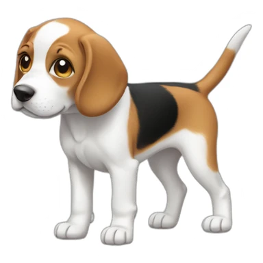 Beagle puppy full body sticker