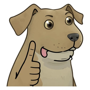 dog with middle finger sticker