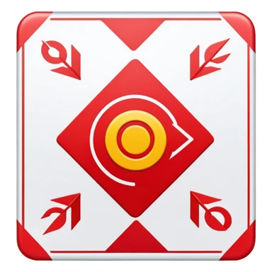 Red Uno reverse card with arrows sticker