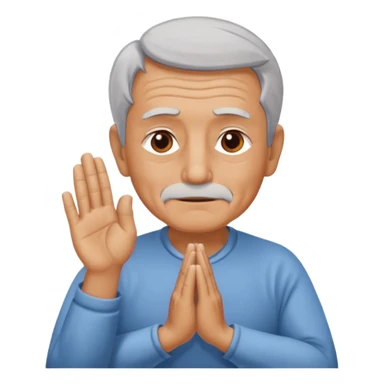 Old man namaste emoji sticker