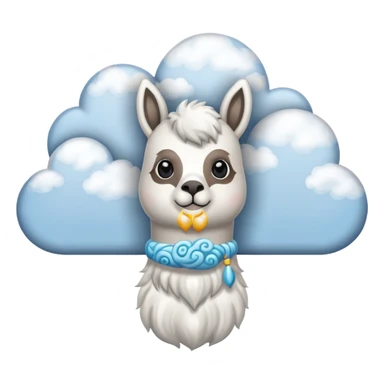 cloud patterned lama sticker