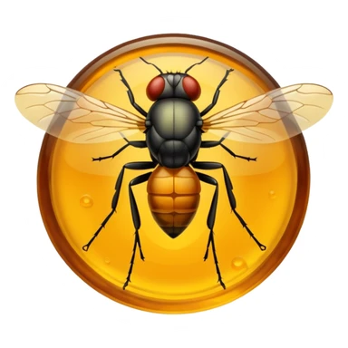 A fly trapped in amber  sticker