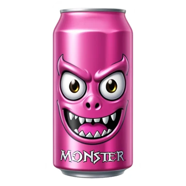 Pink monster energy drink with the logo of original monster company energy drink do not add the face in it just normal monster can  sticker