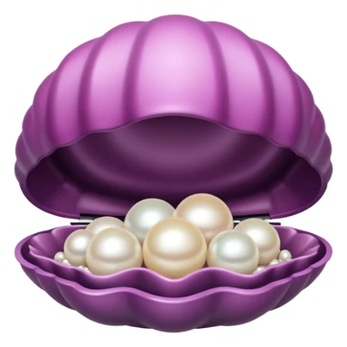 Girly clamshell with pearl inside sticker