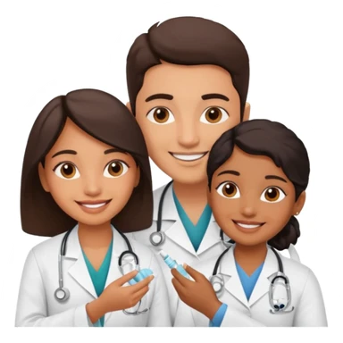 doctor makes a vaccine to woman
 sticker