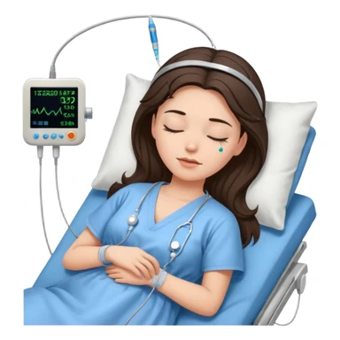 brunette woman sleeping polysomnography sleep test with electrodes attached to head sticker