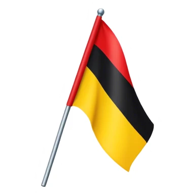 red yellow black and white flag sticker