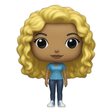 blond woman funko pop sticker