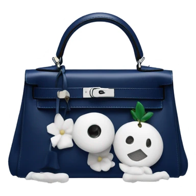Navy blue hermes mini Kelly bag sticker