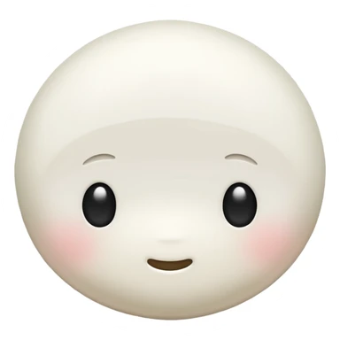 white mochi without face sticker