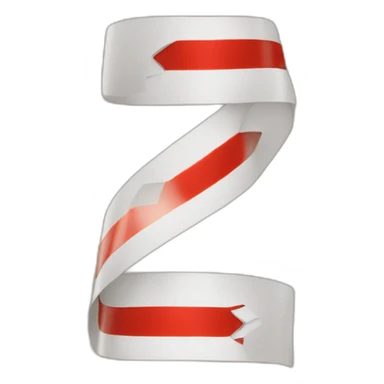 St. George ribbon in the shape of the letter z sticker