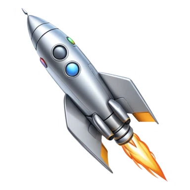 robot like a rocket flying up sticker